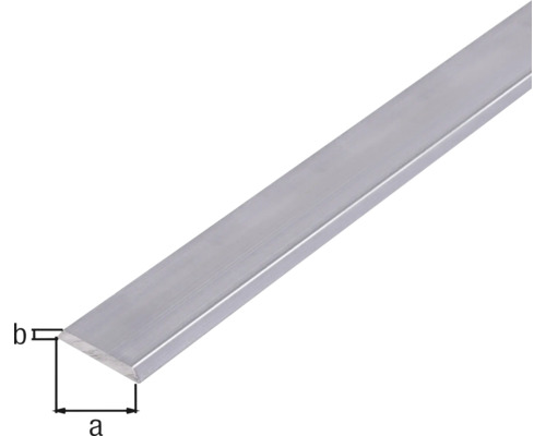 Aluminium plattstång med måttangivelser