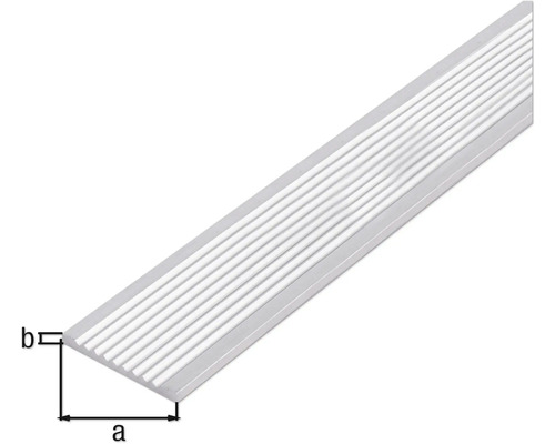 Trappkantprofil i aluminium med dimensioner