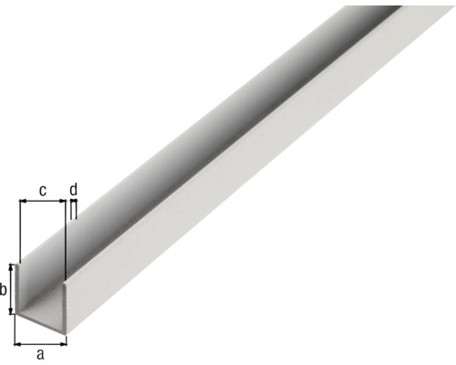 U-profil för konstruktion och fastsättning