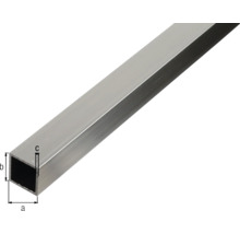 BA-profil ALBERTS fyrkant aluminium natur 40x40x2mm 1m-thumb-1