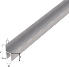 Aluminiumprofil med måttangivelser