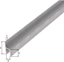 Aluminium U-profil med mått
