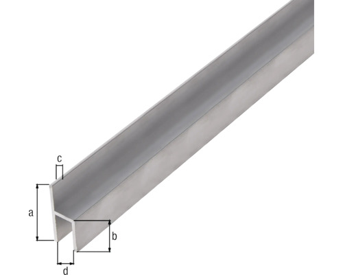 Aluminium U-profil med mått