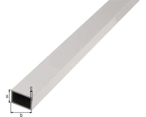 Rektangulär aluminiumprofil med mått