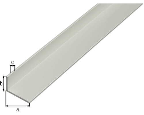 Vinkelprofil med måtten a, b och c