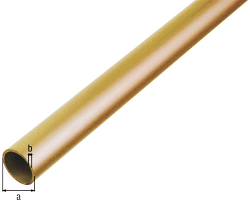 Kopparrör med måtten a och b