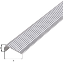 Trappkantslist i aluminium med räfflor