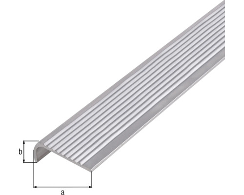 Trappkantslist i aluminium med räfflor