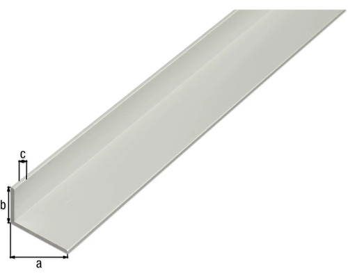 Vinkelprofil för montering med måttangivelser