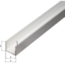 U-profil KAISERTHAL aluminium silver 12x8,6x12x1,3 mm 1 m-thumb-1