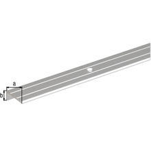 Aluminiumprofil med hål och måttbeteckning a och b