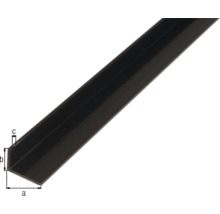Vinkelprofil KAISERTHAL PVC svart 30x20x3 mm 2 m