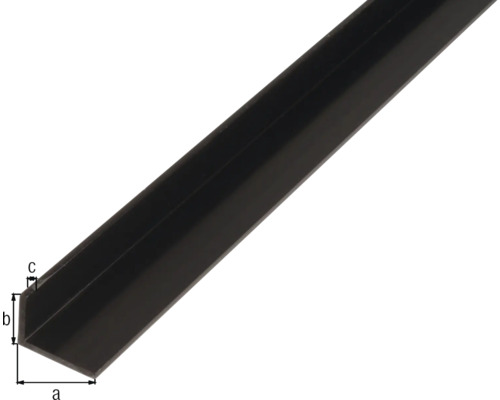 Vinkeljärn av stål med måttangivelser