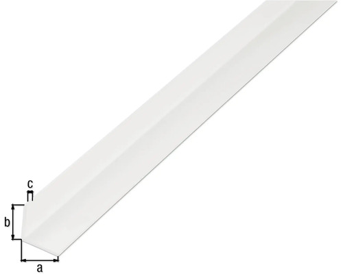 Vinkelprofil i plast med mått