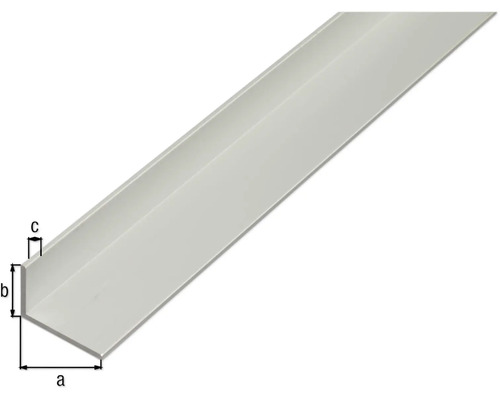 Vinkeljärn av metall med måttangivelser