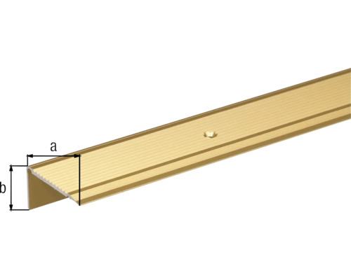 Trappkantprofil i aluminium med mätpunkter a och b
