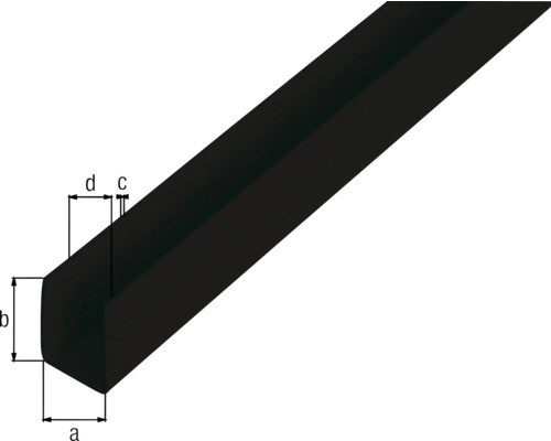 Bild av en U-profil med storleksangivelser.