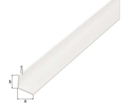 Vinkelprofil i plast med dimensioner