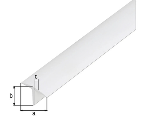 Hörnprofil i plast med mått