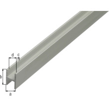 Aluminiumprofil med måttangivelser