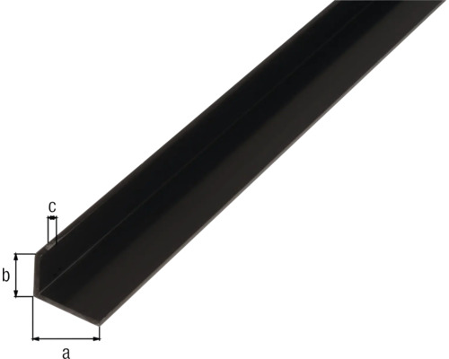 Vinkeljärn med måtten a, b och c.