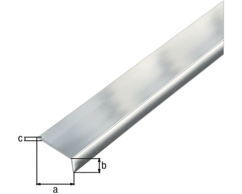 Aluminiumprofil med vinkel och mått