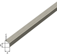 Vinkelprofil ALBERTS aluminium rostfritt stål mörk självhäftande 15x15x1mm 1m