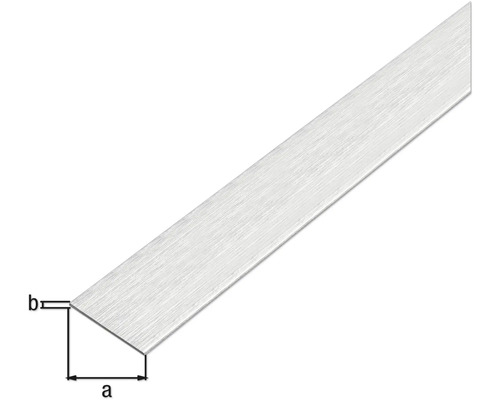 Vinkelprofil i aluminium med måttangivelser