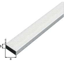 Rektangulärt rör ALBERTS aluminium ljust 20x10x1mm 1m-thumb-1