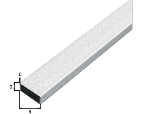 Rektangulär aluminiumprofil med dimensioner