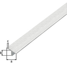 Aluminium vinkelprofil med mått.