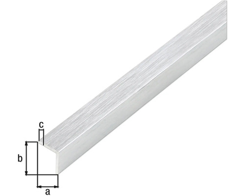 Aluminium U-profil med måttangivelser