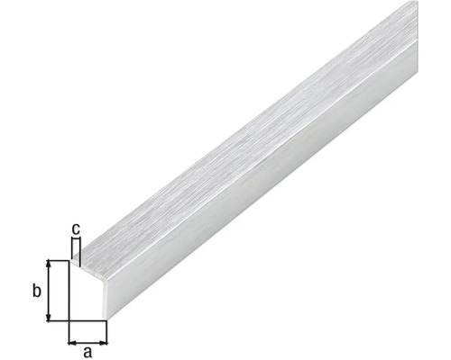 U-profil av aluminium med måttangivelser