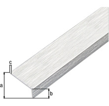 Vinkelprofil ALBERTS aluminium rostfritt stål ljus självhäftande 20x10x1mm 1m