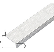 Vinkelprofil ALBERTS aluminium rostfritt stål ljus självhäftande 20x10x1mm 2m