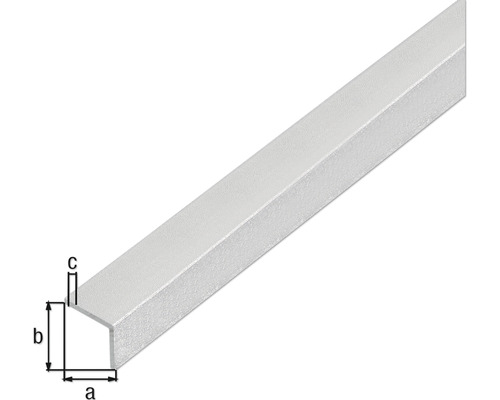 Aluminium vinkelprofil med måttangivelser