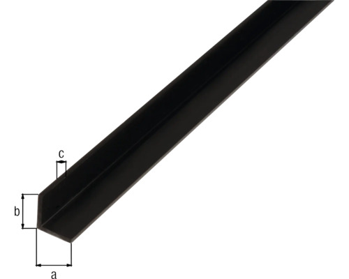 Vinkeljärn av metall med måttangivelser