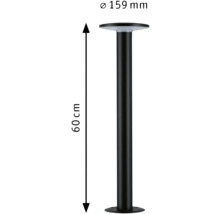 Bild av en utomhuslampa med en höjd på 60 cm och en diameter på 159 mm.