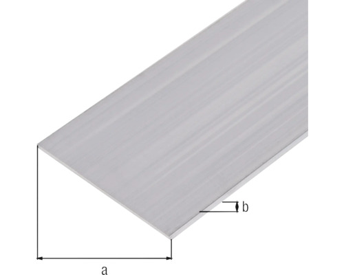 Aluminium plattstång med måttangivelser