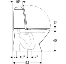 Toalettstol IFÖ Silia mjuksits dolt S-lås 4/2 L 7805903-thumb-2