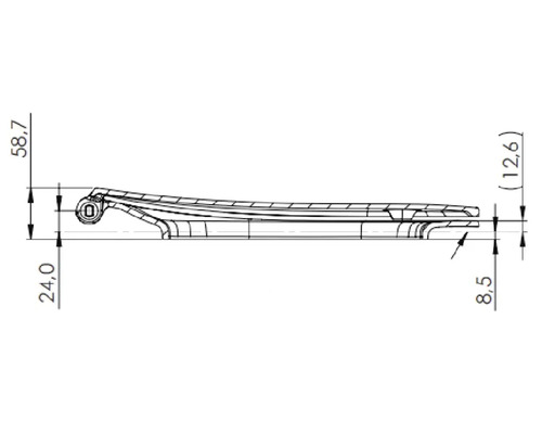Teknisk ritning av en toalettsits med mått