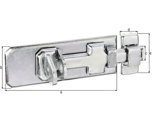 Metallregellås med måttangivelser