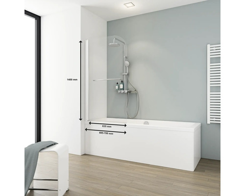 Badkar med duschvägg och mått