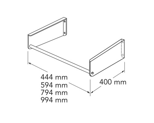 Tvättställskonsol GUSTAVSBERG till graphic möbeltvättställ vit krom 60 cm 2-pack 8059440