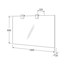 Spegel med belysning GUSTAVSBERG artic 100x65 cm LED GB7148801000