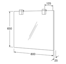 Spegel med belysning GUSTAVSBERG artic 80x65 cm LED IP44 GB7148808000