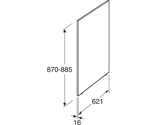Schema över ett köksskåp med mått