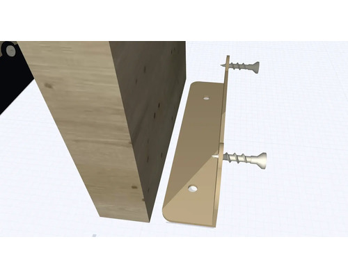 Träbräda med skruvar för fastsättning