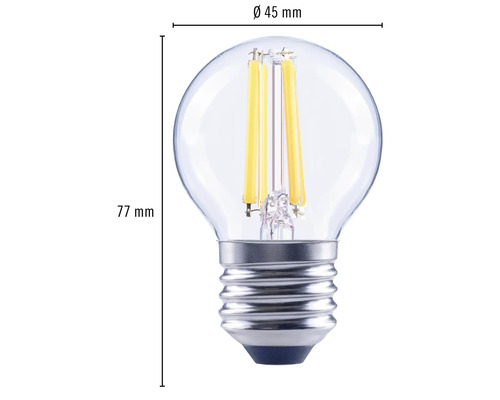 LED-lampa med måtten 45 gånger 77 millimeter