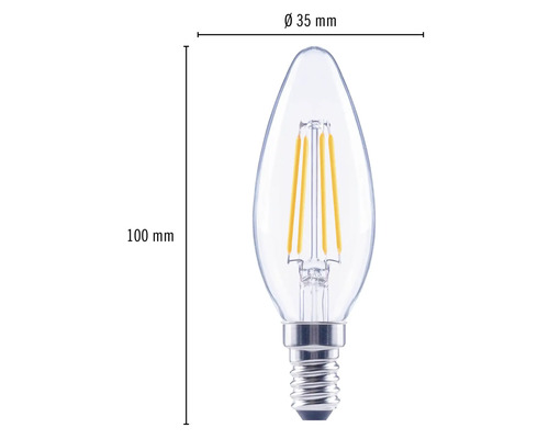 Droppformad LED-lampa med måtten 100 mm x 35 mm
